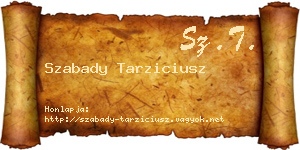 Szabady Tarziciusz névjegykártya